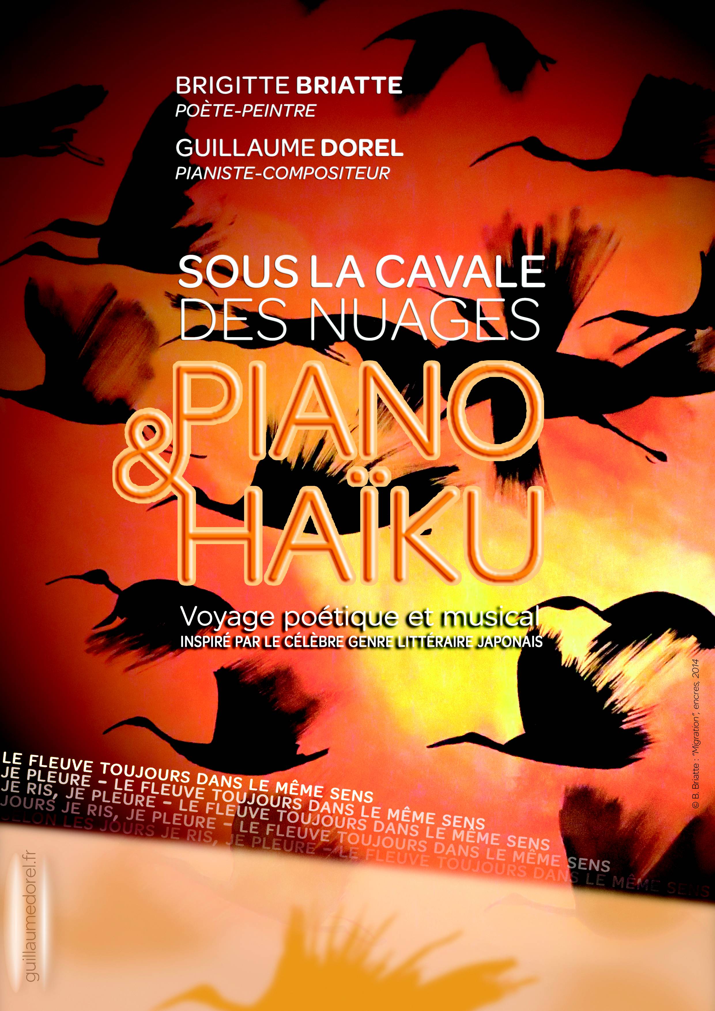 Flyer concert de piano et haïkus
